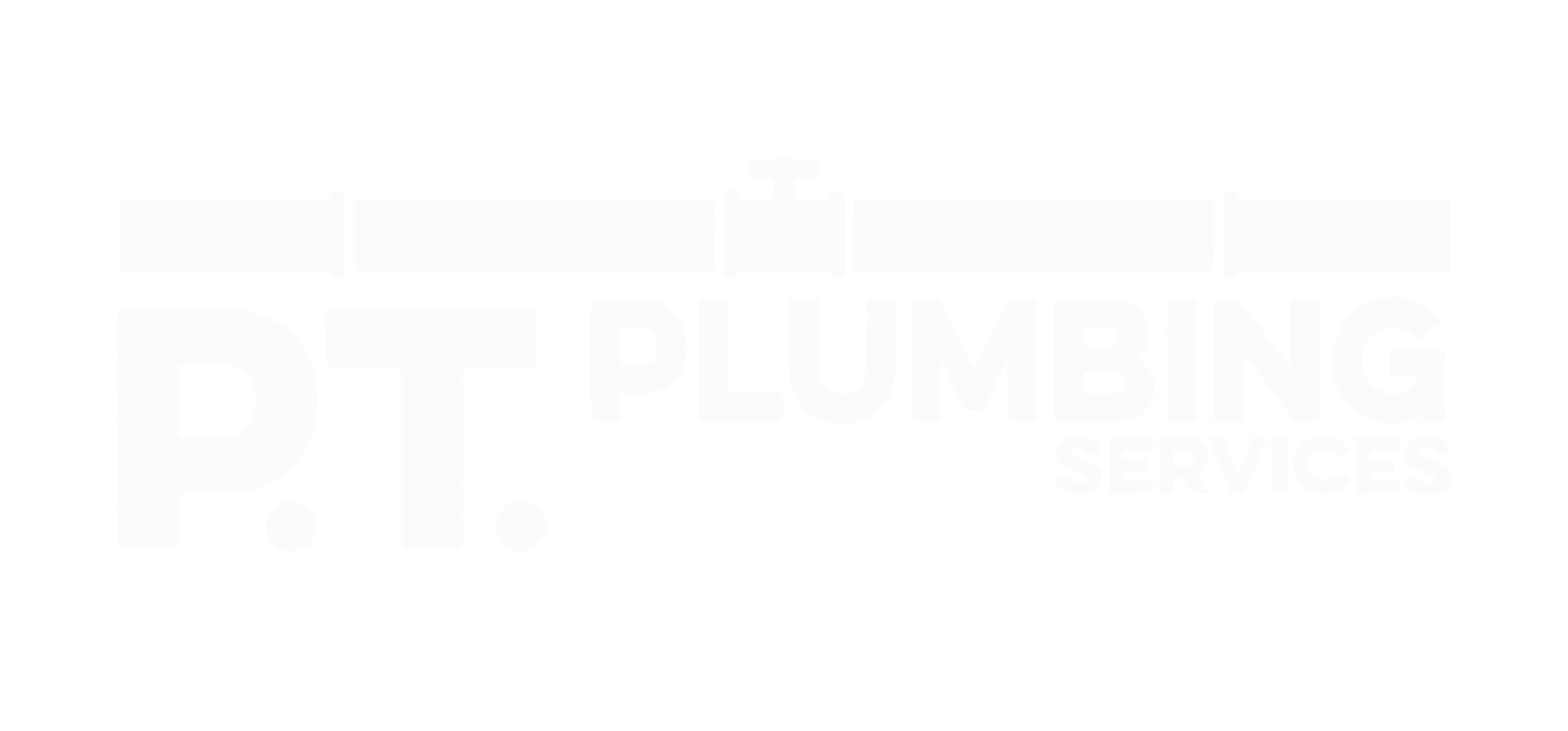 PT Plumbing & Gas Banner Logo WHITE